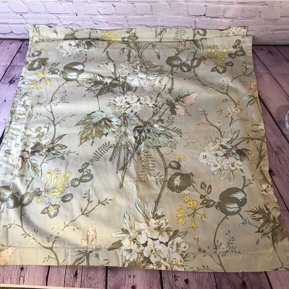 Martha Stewart Cottage Beige Floral Palampore Hanging Gardens Euro Pillow Pair - Picture 1 of 10